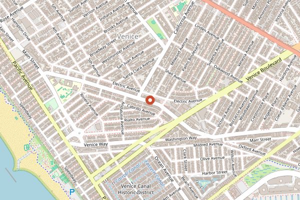 Map showing Gjelina in Los Angeles