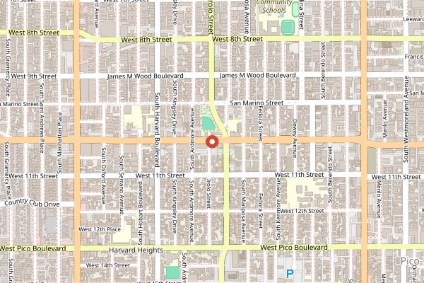 Map showing Guelaguetza in Los Angeles