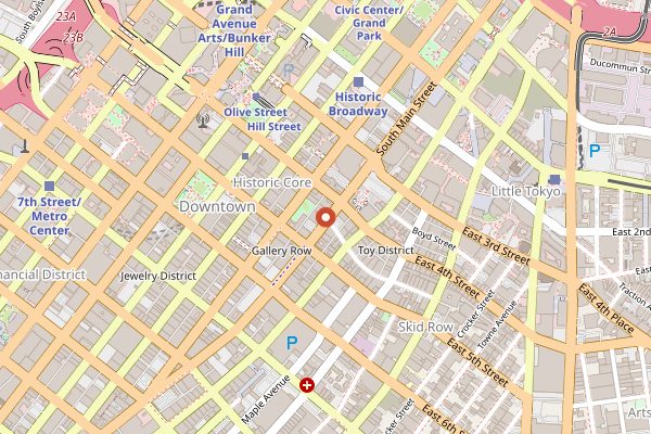 Map showing KazuNori in Los Angeles