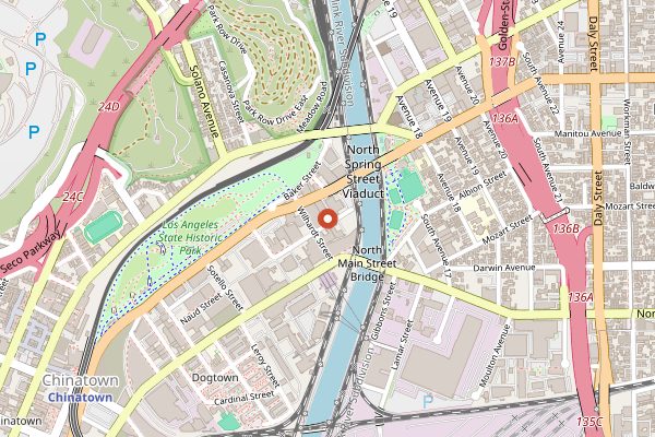Map showing Majordomo in Los Angeles