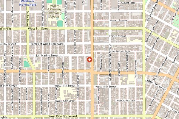 Map showing Park's BBQ in Los Angeles