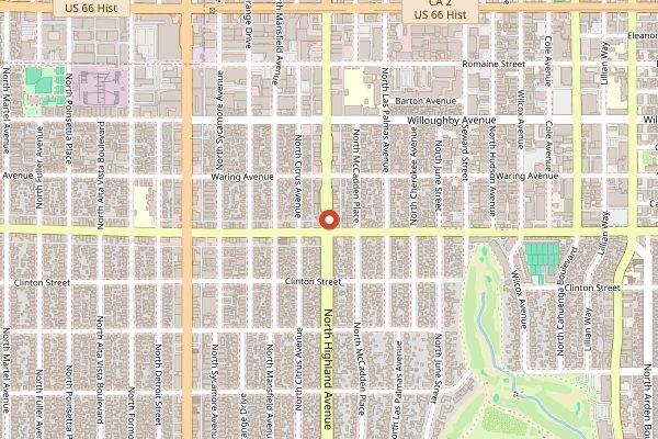Map showing Petit Trois in Los Angeles