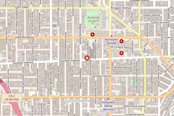 Map showing Saffy's in Los Angeles