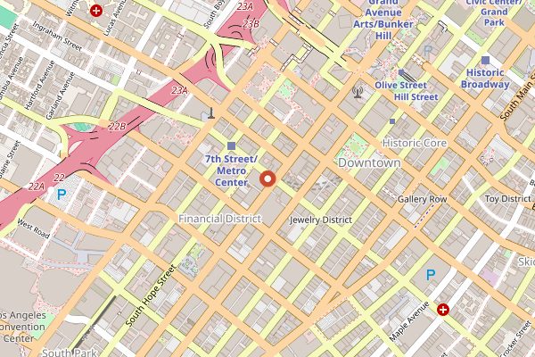 Map showing Sugarfish in Los Angeles