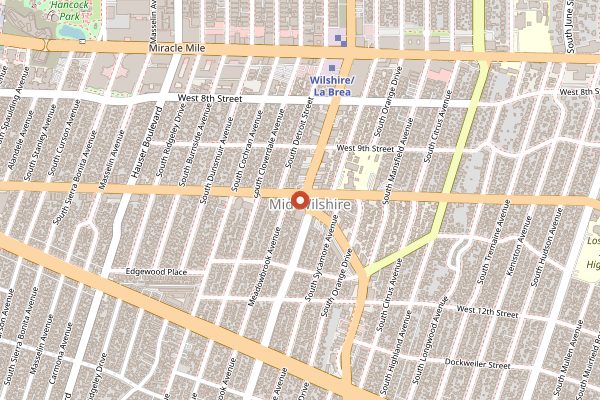 Map showing El Chato Taco Truck in Los Angeles