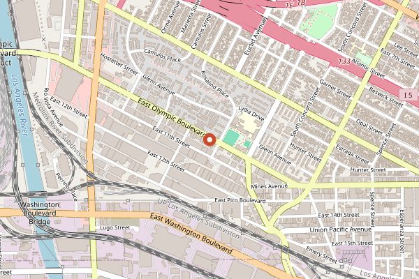 Map showing Mariscos Jalisco in Los Angeles