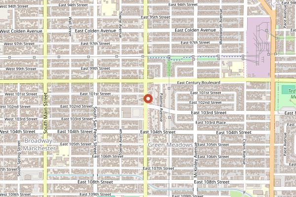 Map showing Tire Shop Taqueria in Los Angeles