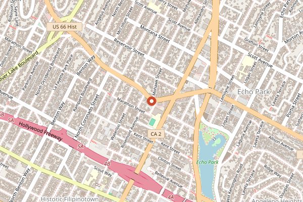 Map showing Bar Bandini in Los Angeles