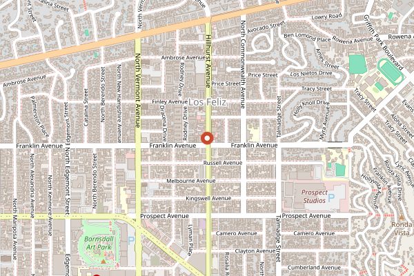 Map showing Lou Wine Shop in Los Angeles