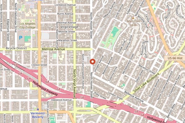 Map showing Vinovore in Los Angeles