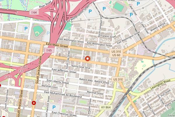 Map showing West Sixth NuLu in Louisville