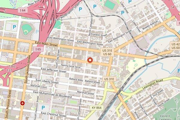Map showing Feast BBQ in Louisville