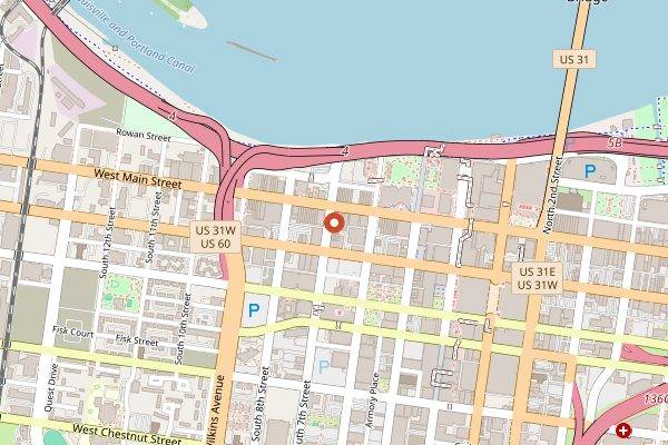 Map showing Mussel and Burger Bar in Louisville