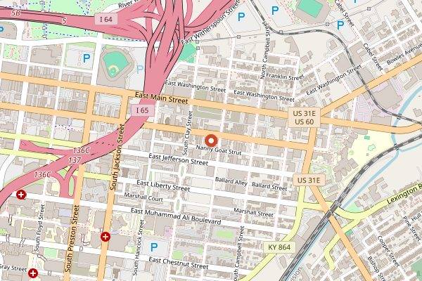 Map showing Royals Hot Chicken in Louisville