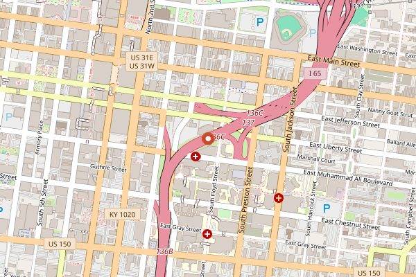 Map showing Mint Julep Bourbon Cocktail Class in Louisville
