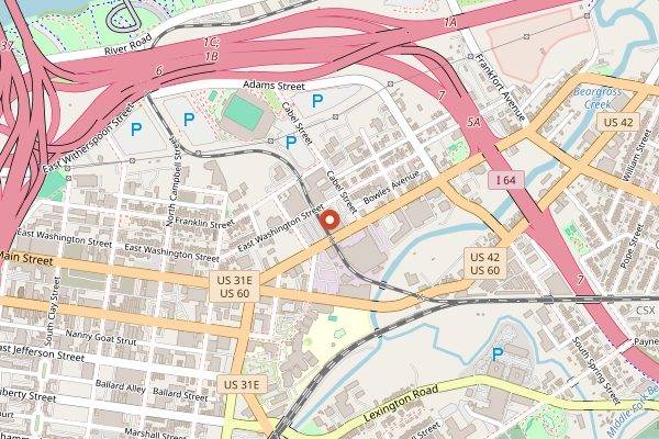 Map showing Butchertown Market in Louisville