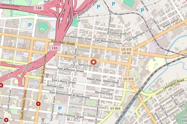 Map showing Lou Lou on Market in Louisville