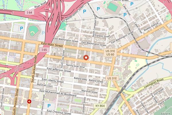 Map showing Bar Nada Nada in Louisville
