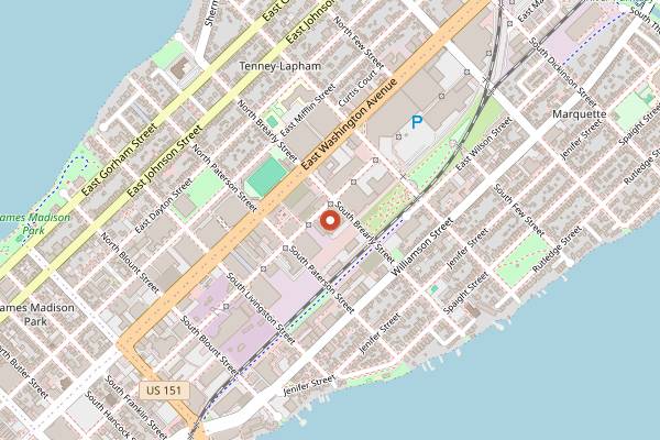 Map showing ORIGIN Breads in Madison