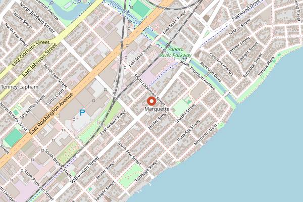 Map showing Gib's Bar in Madison