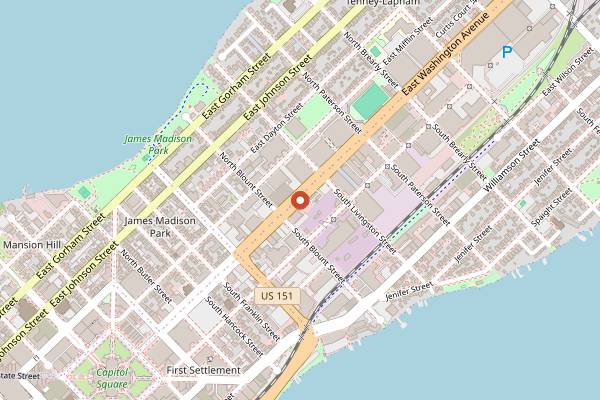 Map showing High Noon Saloon in Madison
