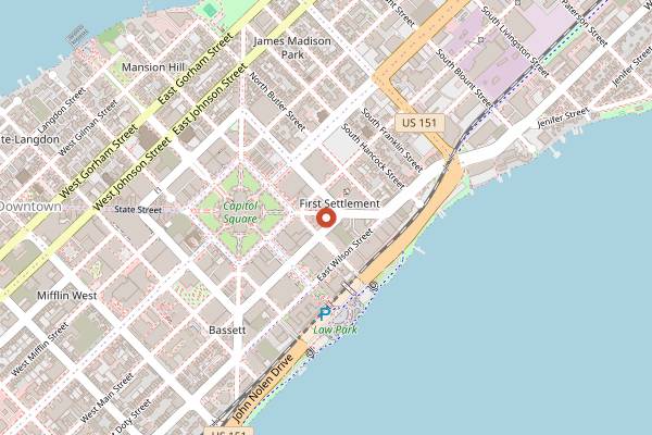 Map showing Maduro Cigar Bar in Madison