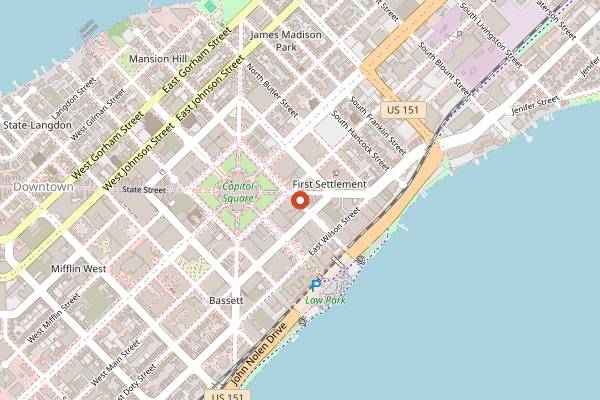 Map showing Merchant in Madison