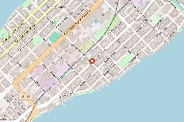 Map showing Mickey's Bait Shop in Madison