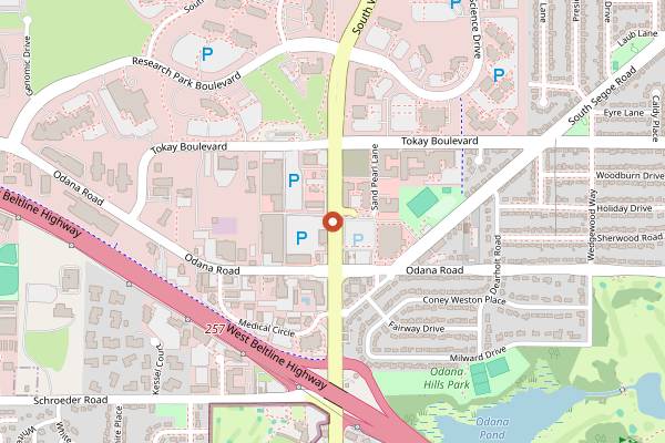 Map showing Vintage Brewing Company in Madison