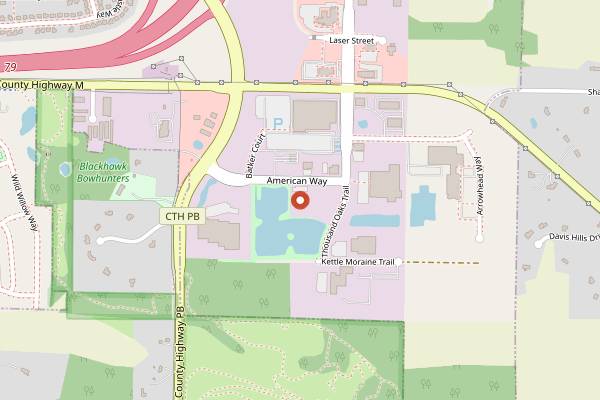 Map showing Wisconsin Brewing Company in Madison