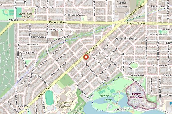 Map showing Brasserie V brunch in Madison