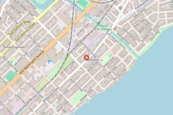 Map showing Lazy Jane's Cafe weekend brunch in Madison