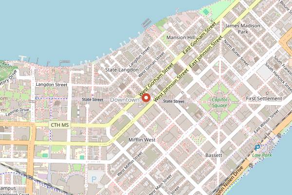 Map showing Parthenon Gyros in Madison