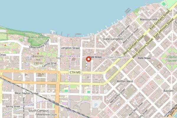Map showing Mediterranean Cafe in Madison