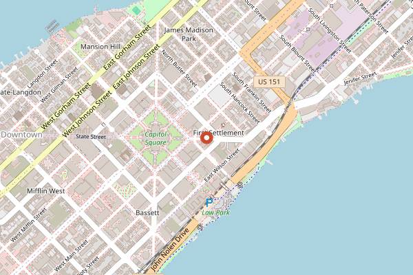 Map showing Tipsy Cow in Madison