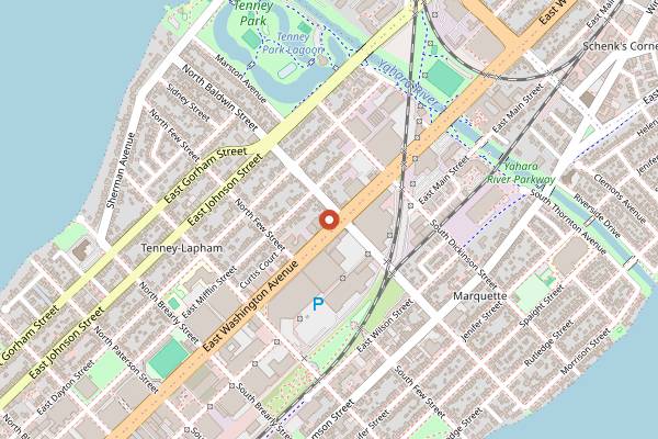 Map showing EVP Coffee in Madison