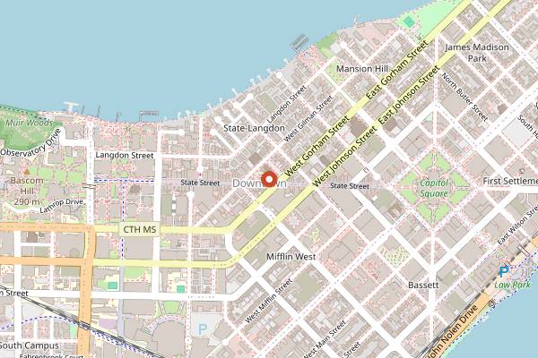 Map showing Fair Trade Coffee House in Madison