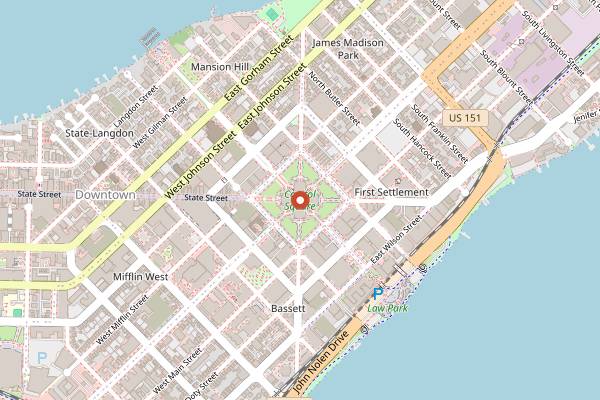 Map showing Madison Cooking Co in Madison