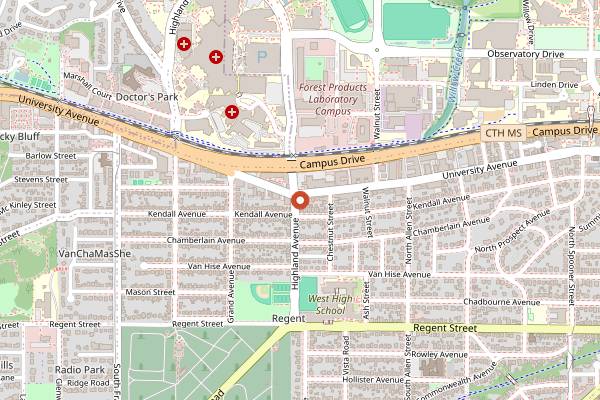 Map showing Pasture and Plenty Cooking Classes in Madison