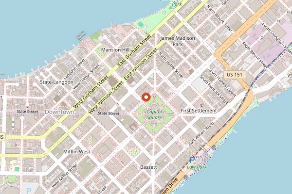 Map showing Taste of Madison in Madison