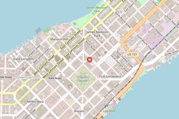 Map showing Heritage Tavern in Madison