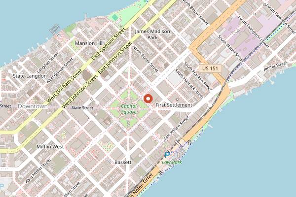 Map showing L'Etoile in Madison