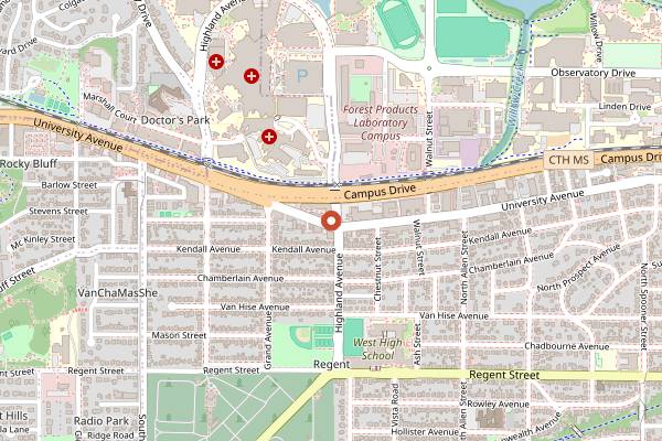 Map showing Lombardino's in Madison