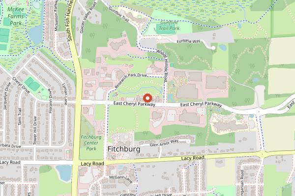 Map showing Fitchburg Farmers Market in Madison