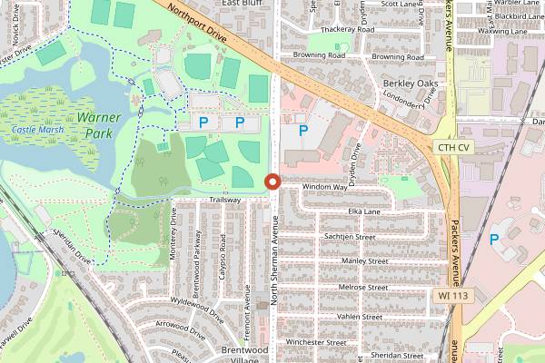 Map showing Northside Farmers Market in Madison