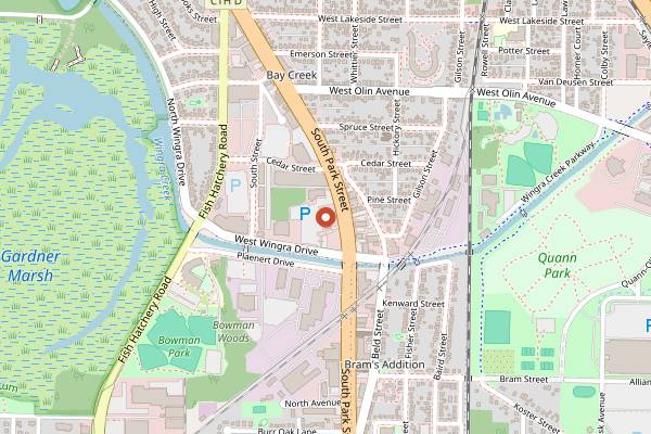 Map showing South Madison Farmers Market in Madison