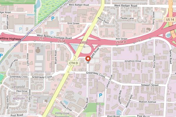 Map showing Five Nightclub in Madison