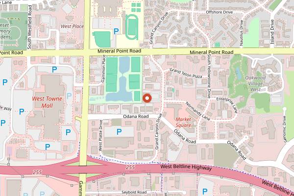 Map showing Schwoegler's Park Towne Lanes in Madison