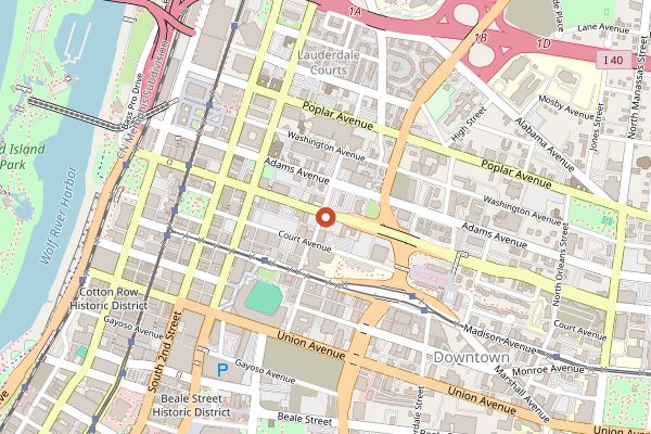 Map showing Makeda's Homemade Butter Cookies in Memphis