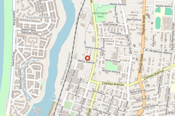 Map showing Soul and Spirits Brewery in Memphis